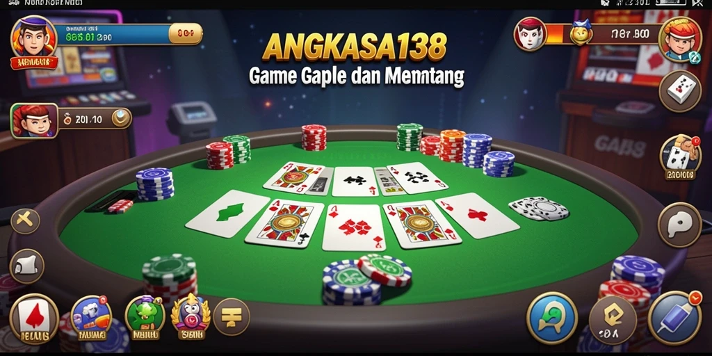 Tampilan gameplay ANGKASA138 yang seru dan menantang saat bermain Gaple.