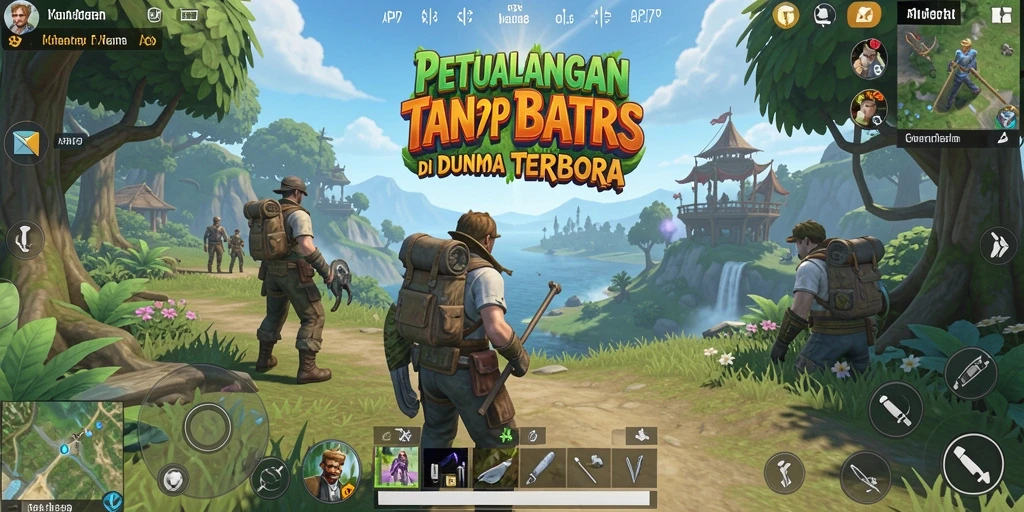 Screenshot gameplay API77 yang menunjukkan petualangan di dunia terbuka.