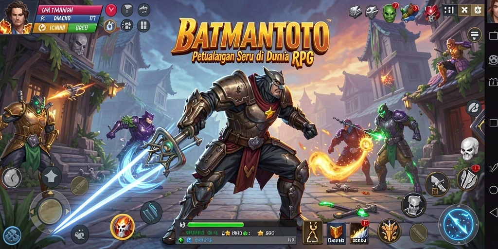 Tangkapan layar utama gameplay menampilkan aksi seru dalam dunia RPG.