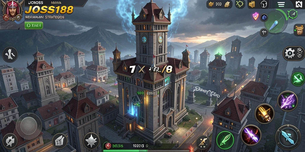 Tampilan menarik dari gameplay JOSS188 di Tower Defense.