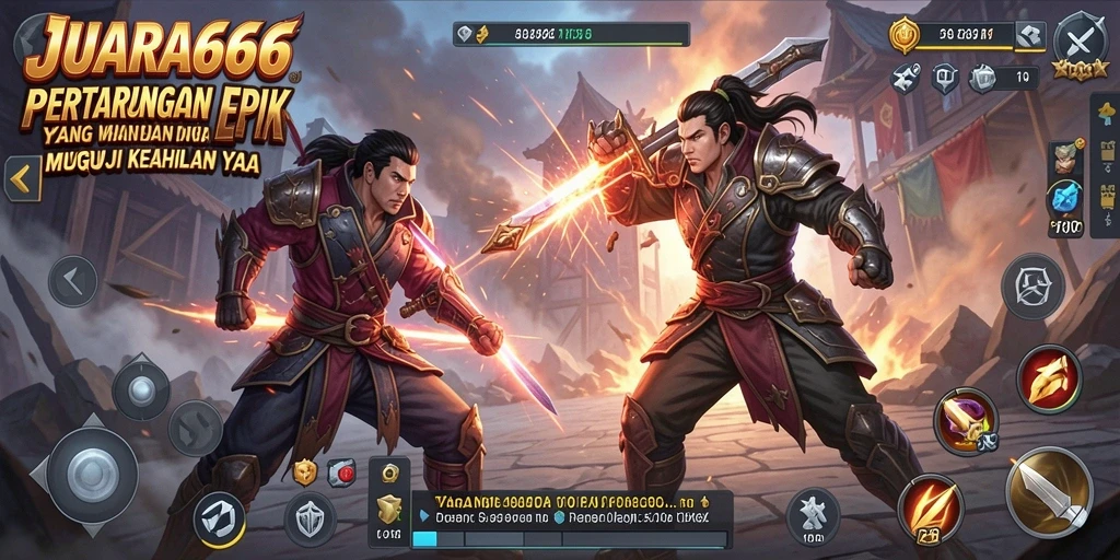 Gameplay JUARA666 yang seru dalam pertarungan Fighting.