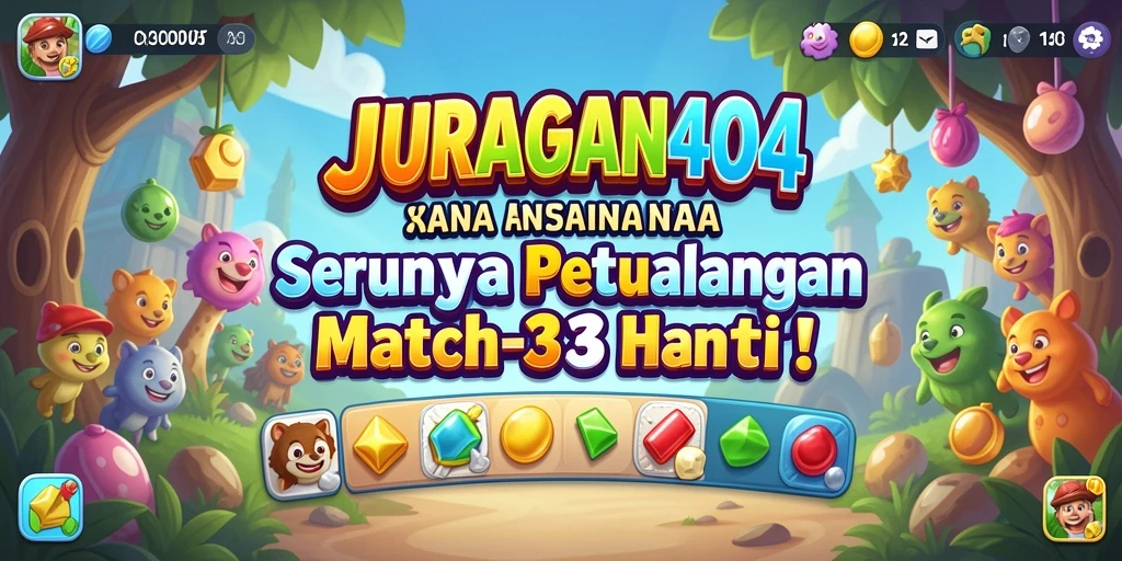Tampilan penuh warna dari gameplay JURAGAN404 yang seru.