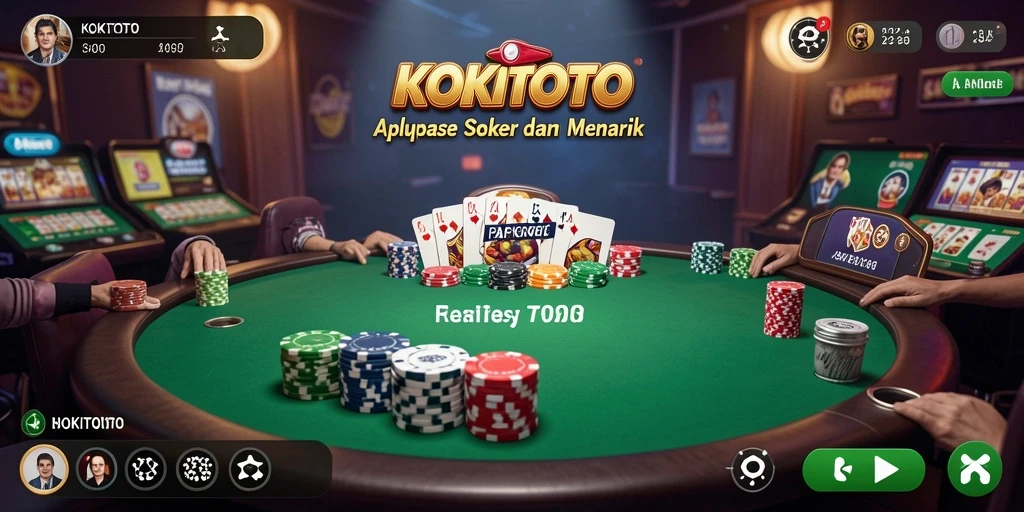 Tampilan menarik dari gameplay poker KOKITOTO.