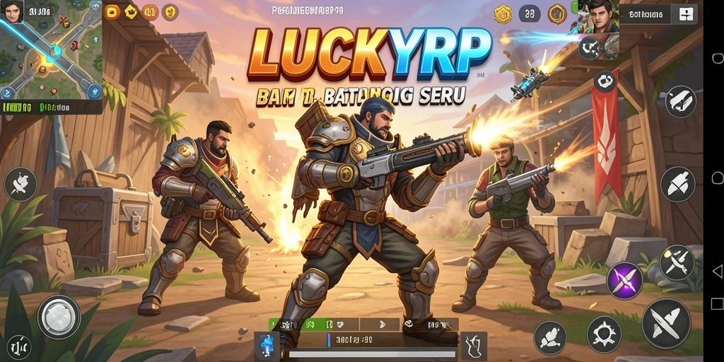 Screenshot menunjukkan aksi mendebarkan dalam pertempuran Battle Royale.
