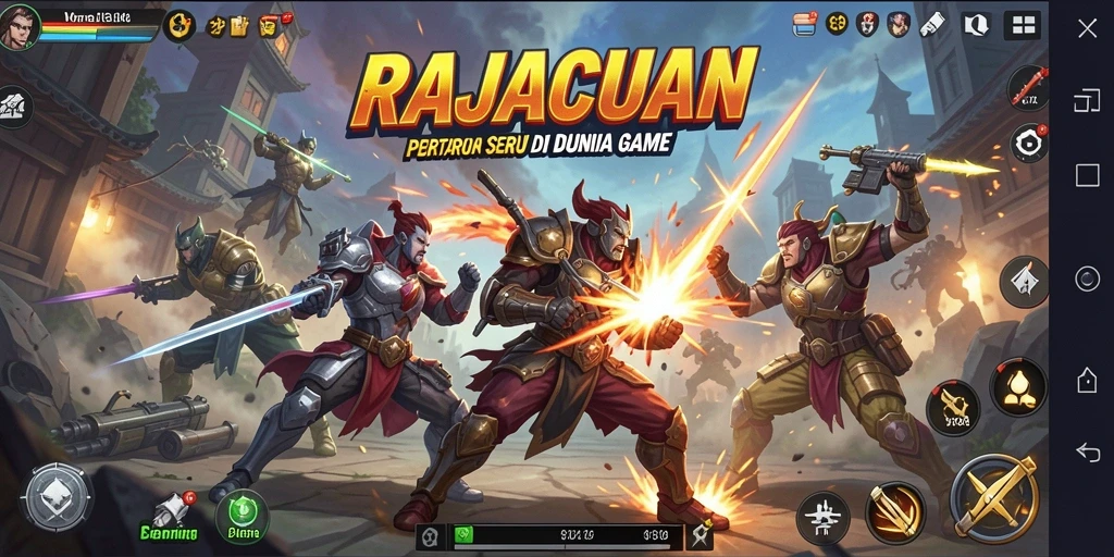 Screenshot gameplay RAJACUAN yang menampilkan pertarungan seru.