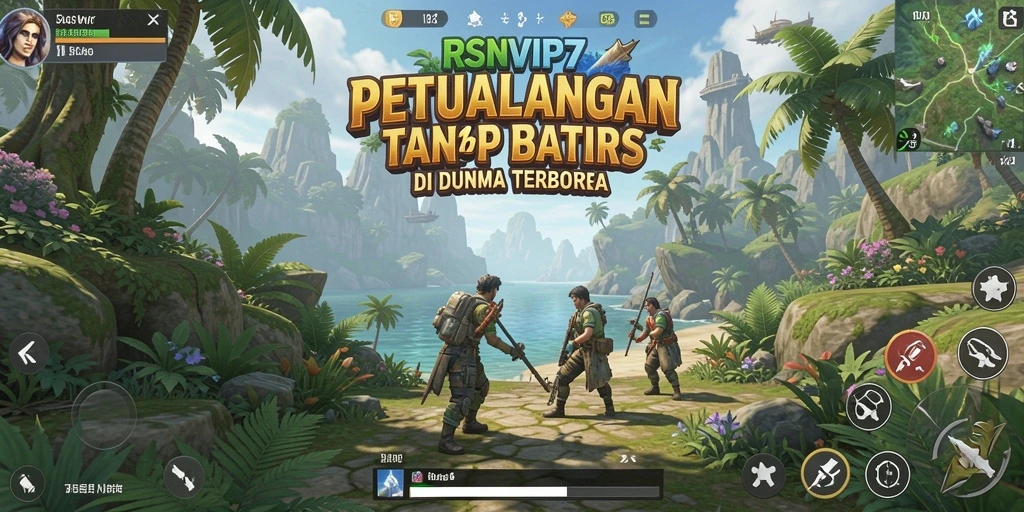 Screenshot gameplay RSNVIP7 dengan suasana alam yang menakjubkan.